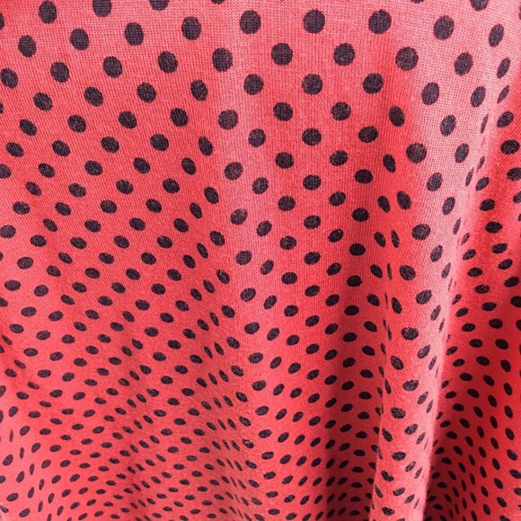 Gap Body Pure Body Top Womens Size XS Pink Red Polka Dot Lightweight Base Layer - Picture 7 of 10